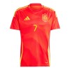 Camisola + Calções Espanha Alvaro Morata 7 Criança Equipamento 1ª Euro 2024